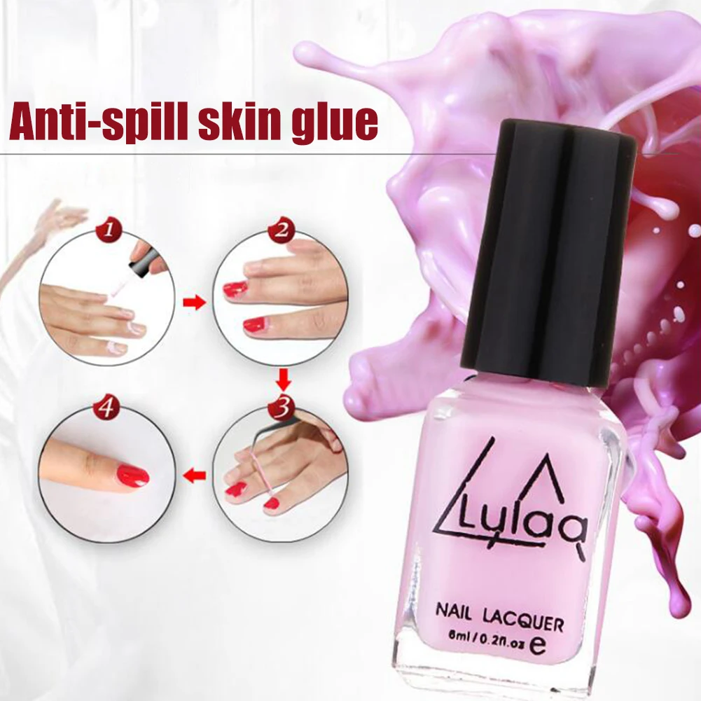 2 Color Peel Off Liquid Tape Form Nail Polish Protection Finger Skin Cream Whit Latex Protected Glue Easy Clean | Красота и здоровье
