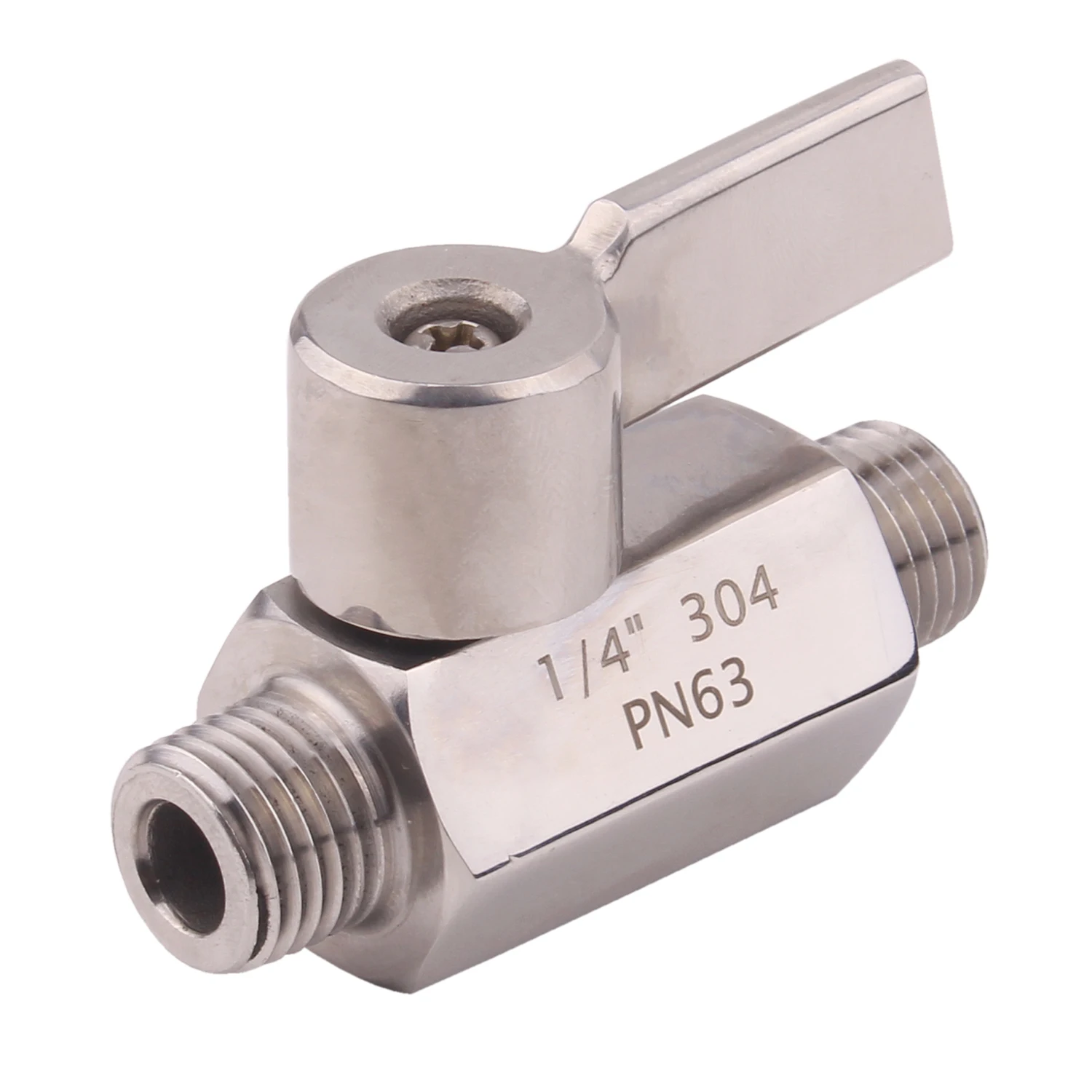 DERNORD SUS304 шаровой кран 1/"(папа и папа) NPT резьба мужской маленький мини шаровой кран