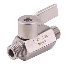 DERNORD SUS304 шаровой кран 1/"(папа и папа) NPT резьба мужской маленький мини шаровой кран