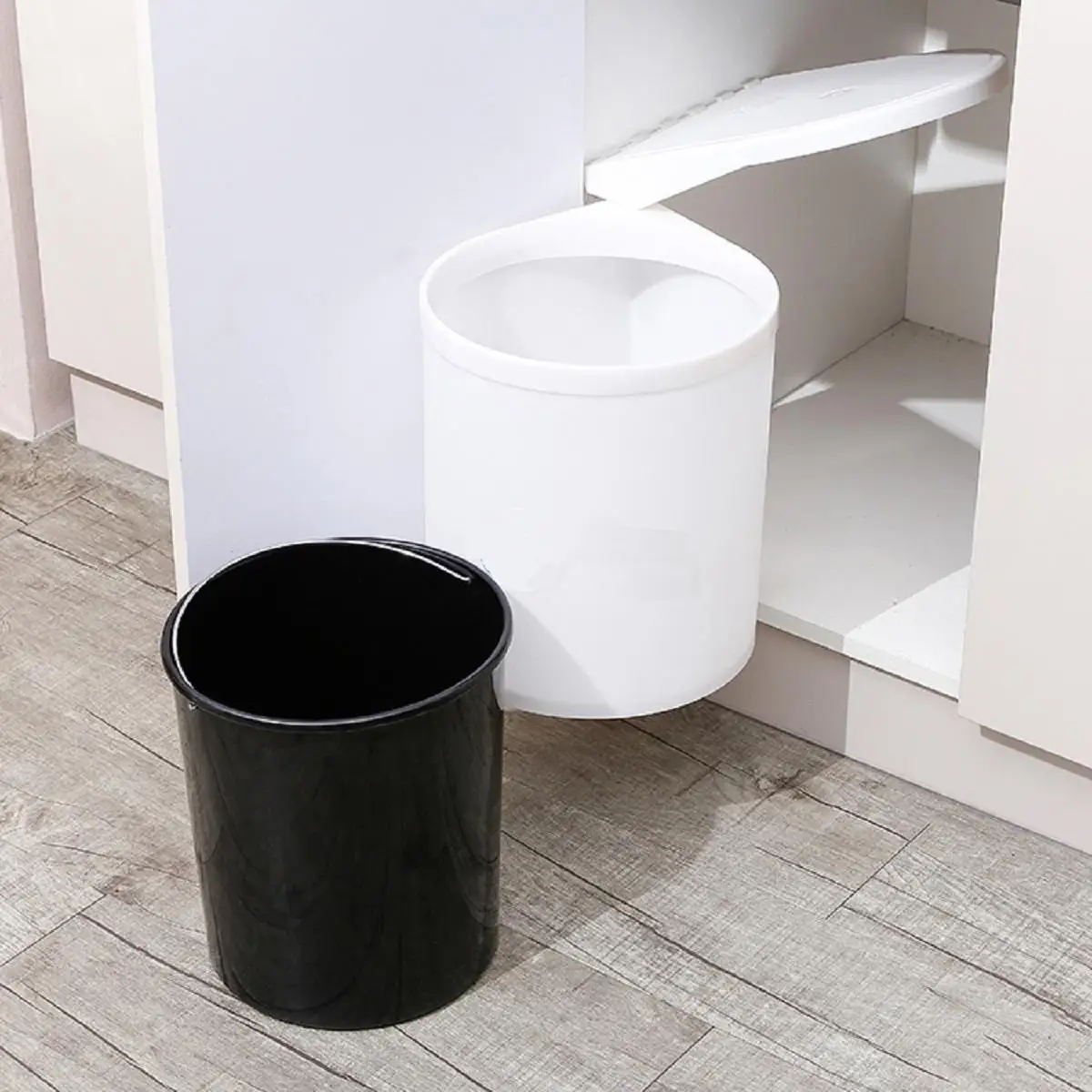 US $21.77 6l8l Automatic Wall Mounted Kitchen Trash Can EcoFriendly Waste Garbage Bin Swing Out Kitchen Waste Bin