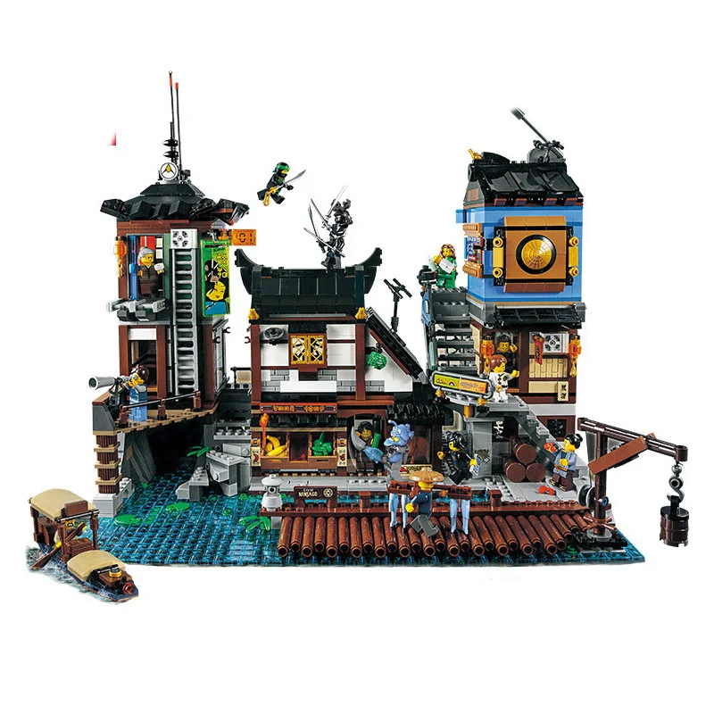 

SY1148 3553pcs legoinglys Ninjago Building The City Docks Building Block Toy Compatible 70657 06083 Toys for KID birthday gifts