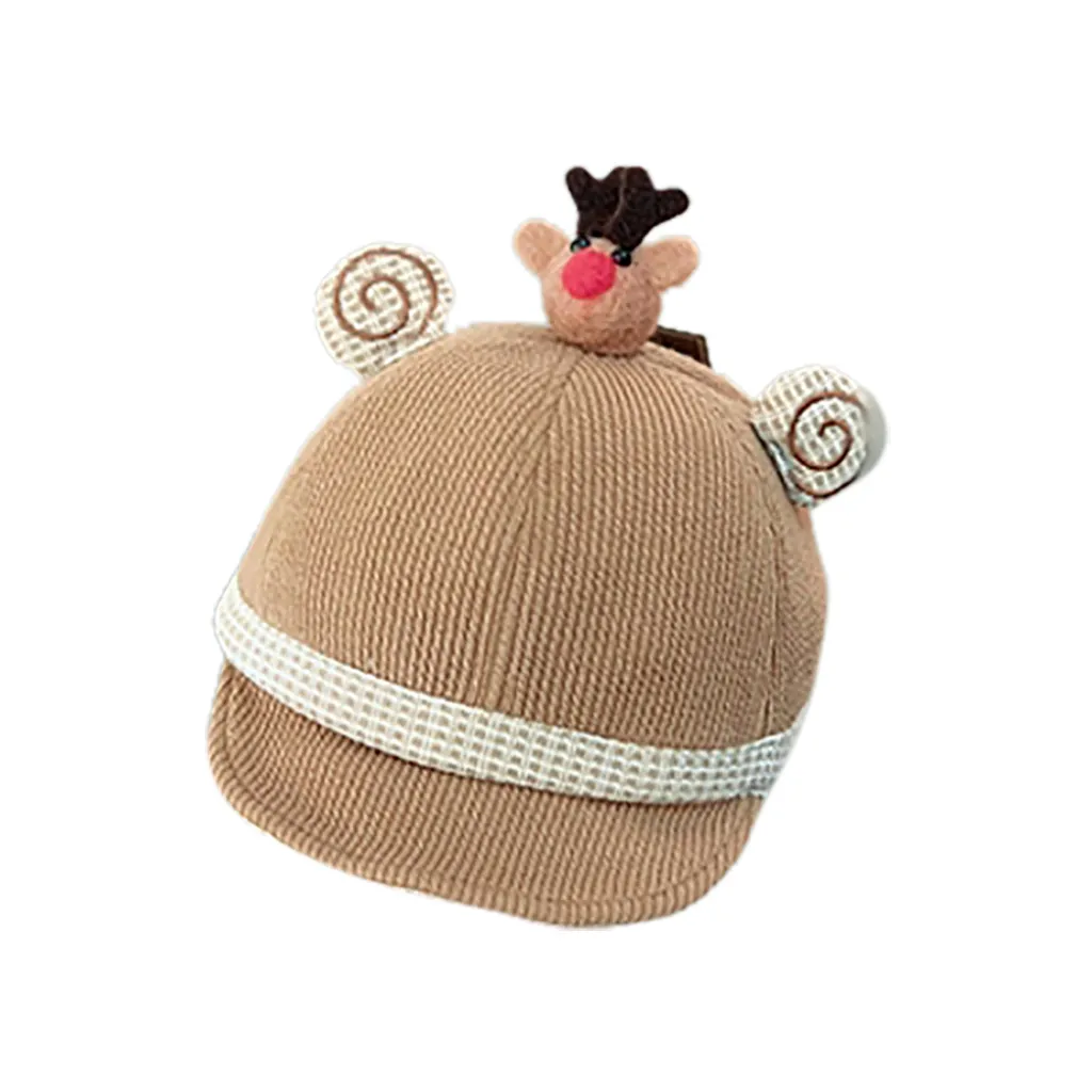elk Christmas gift cute women hat Baseball Cap Autumn And Winter Warm Cap Children Cartoon Fawn Hat mens winter baseball caps