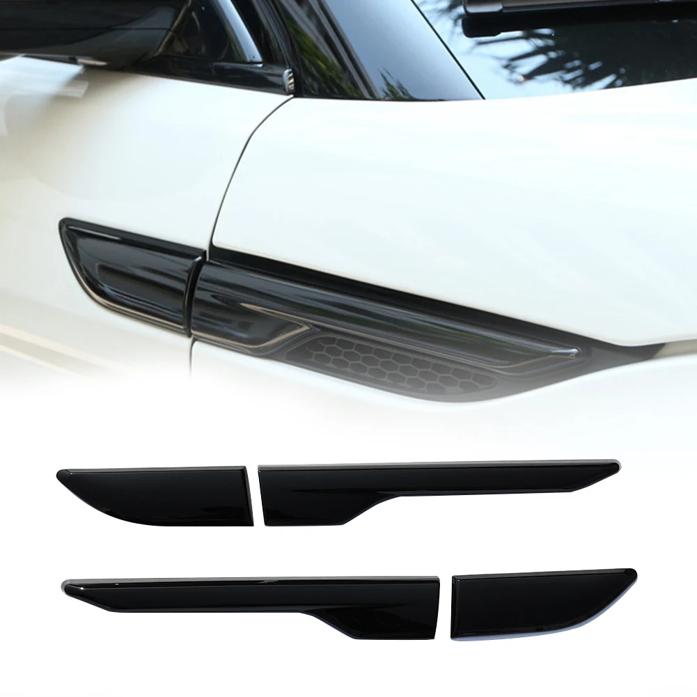 

2pcs Car Black Silver Side Air Vent Outlet Cover Decoration Stickers Land Rover Range Rover Evoque 2012 2013 2014 2015 2016 2017