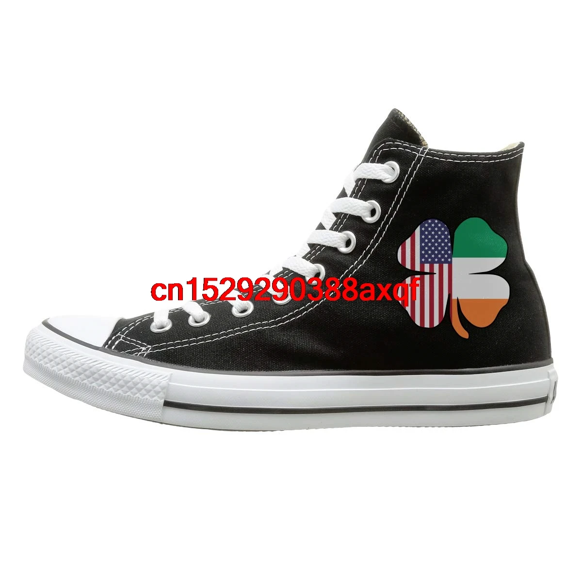 

Canvas Shoes American Irish Flag Shamrock Classics High Top Lace Ups Sneaker For Men's Women's