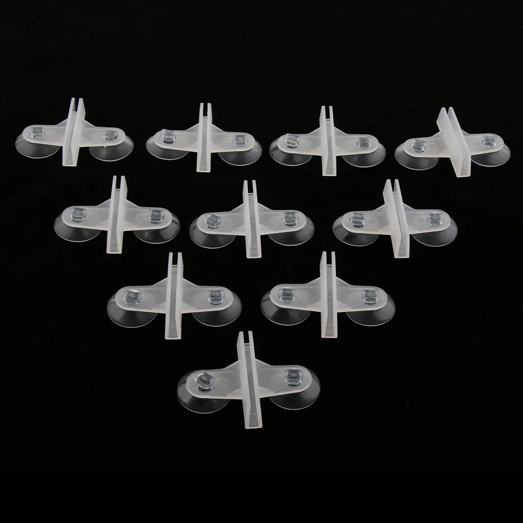 10Pcs Aquarium Aquatic Suckers Divider Holder for Fish Tank Breeding Separator