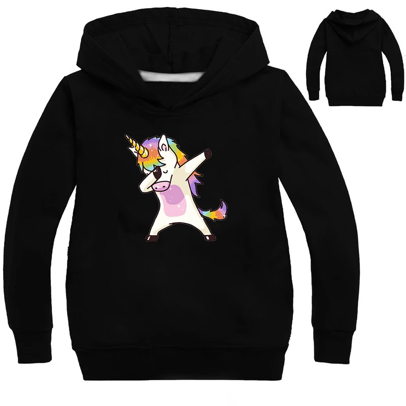 

Funny Dabbing Unicorn Print Boys Hoodies Toddler Girls Sweatshirts Kids Baby Clothing Children Spring Autumn Long Sleeve Tops