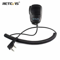 Retevis mini microfone remoto com tomada para alto falante, ptt 2pin, plugue intra auricular para kenwood tyt baofeng uv82 invertido rt5r h777 rt22 rt3 rt5
