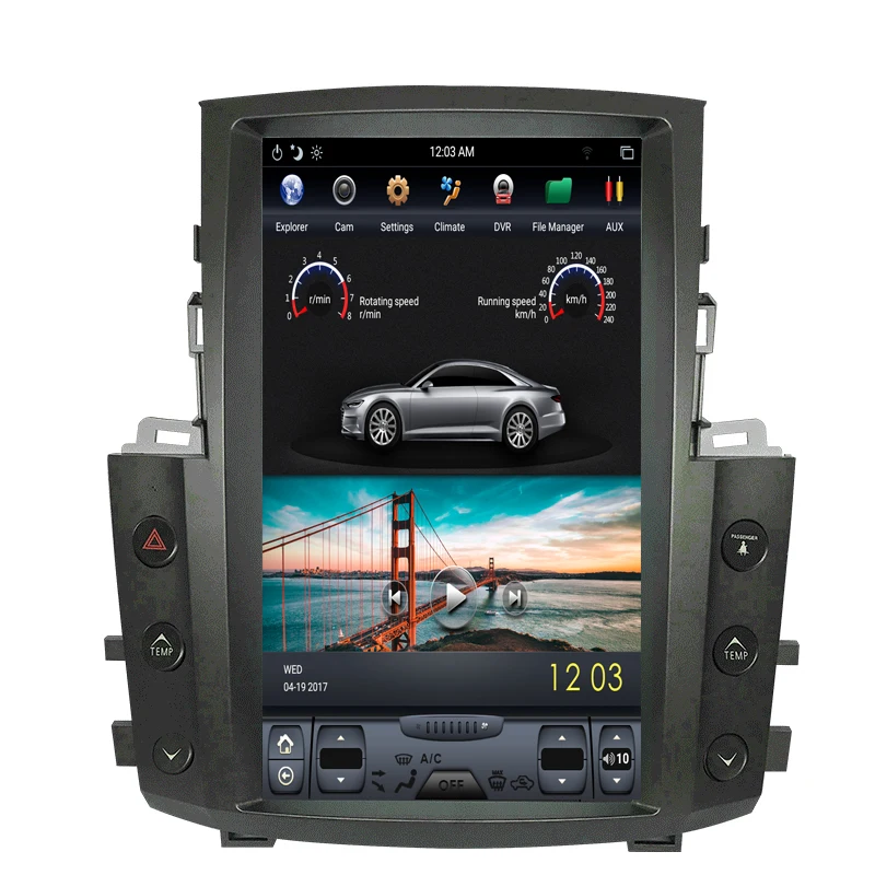 Perfect NAVITOPIA 12.1inch Vertical Screen Tesla Android 7.1 Car GPS Navigation for Lexus LX570 Car DVD Multimedia Player 3