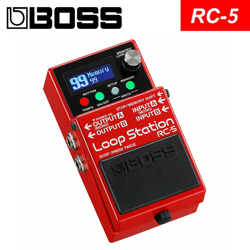 Boss RC-1 or RC-5 Loop Station Pedal for Guitar Bundle with Picks,  Polishing Cloth and Strings Winder