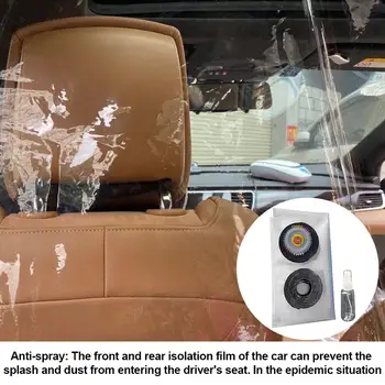 

Car Taxi Isolation Film Transparent Isolation Curtain Cab Rear Row Protective Cover Anti-Fog Partition Curtain Anti Droplet