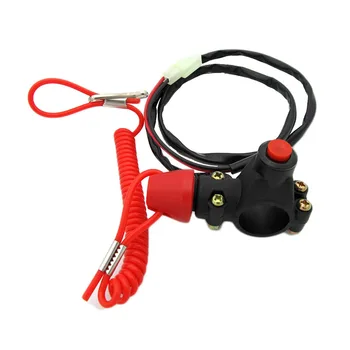 

Motorcycle Boat Tether Lanyard Emergency Kill Stop Emergency Start Engine Switch Push Button Interruptor de parada del motor