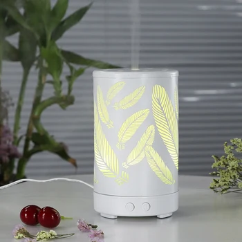 

Openwork Feather Electric Aroma Air Diffuser Ultrasonic Air Humidifier Essential Oil Aromatherapy Cool Mist Maker for Home Uk Pl