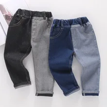 Детские штаны весенняя одежда г. Новые стильные детские джинсы красивые модные штаны для мальчиков детские штаны Весенняя Модель A