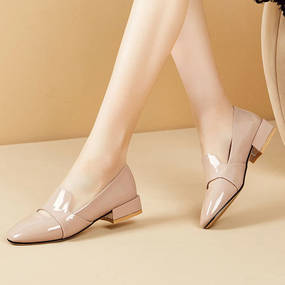 

Doratasia 2020 Big Size 48 Ladies Chunky Heels Women Shoes Fashion Design Slip On Square Toe Office Pumps Woman