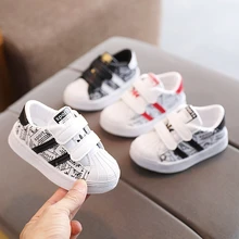 

Children's Shoes, Girls' Sneakers, Winter New Korean Style PU Leather White Shoes, Children's Sports Shoes, Casual Shoes