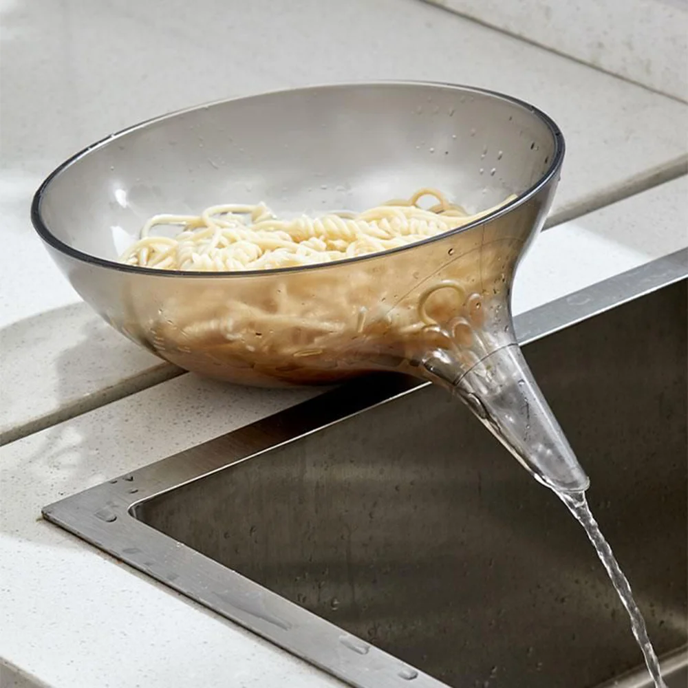 Hot Selling Plastic PP Double Layer Rotatable Draining Bowl Fruit Vegetable Washing Drain Basket |