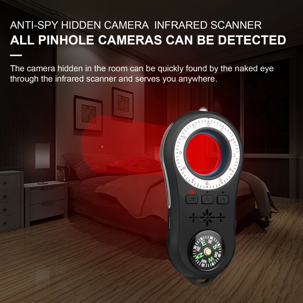 Anti-spy Surveillance Camera Detector Wireless Signal Anti-covert Samera Finder Signal Lens RF Tracker Detect Wireless Products - Famidy.com