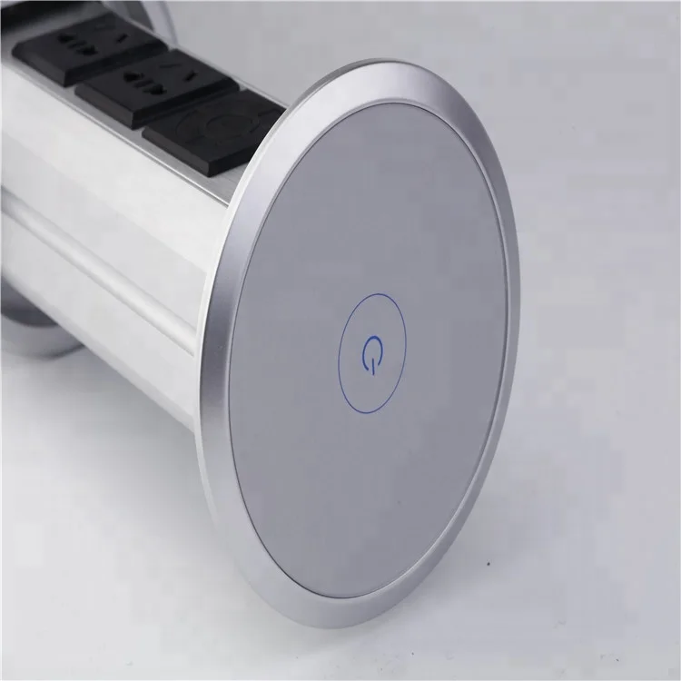 

Power outlet extension wireless charger motorized pop up kitchen worktop socket