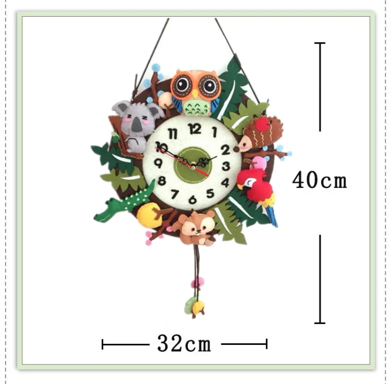 DIY Забавные настенные часы в детском саду, познавательные, обучающие игрушки для детей Дети ручной работы игрушки для домашнего украшения, рождественские подарки