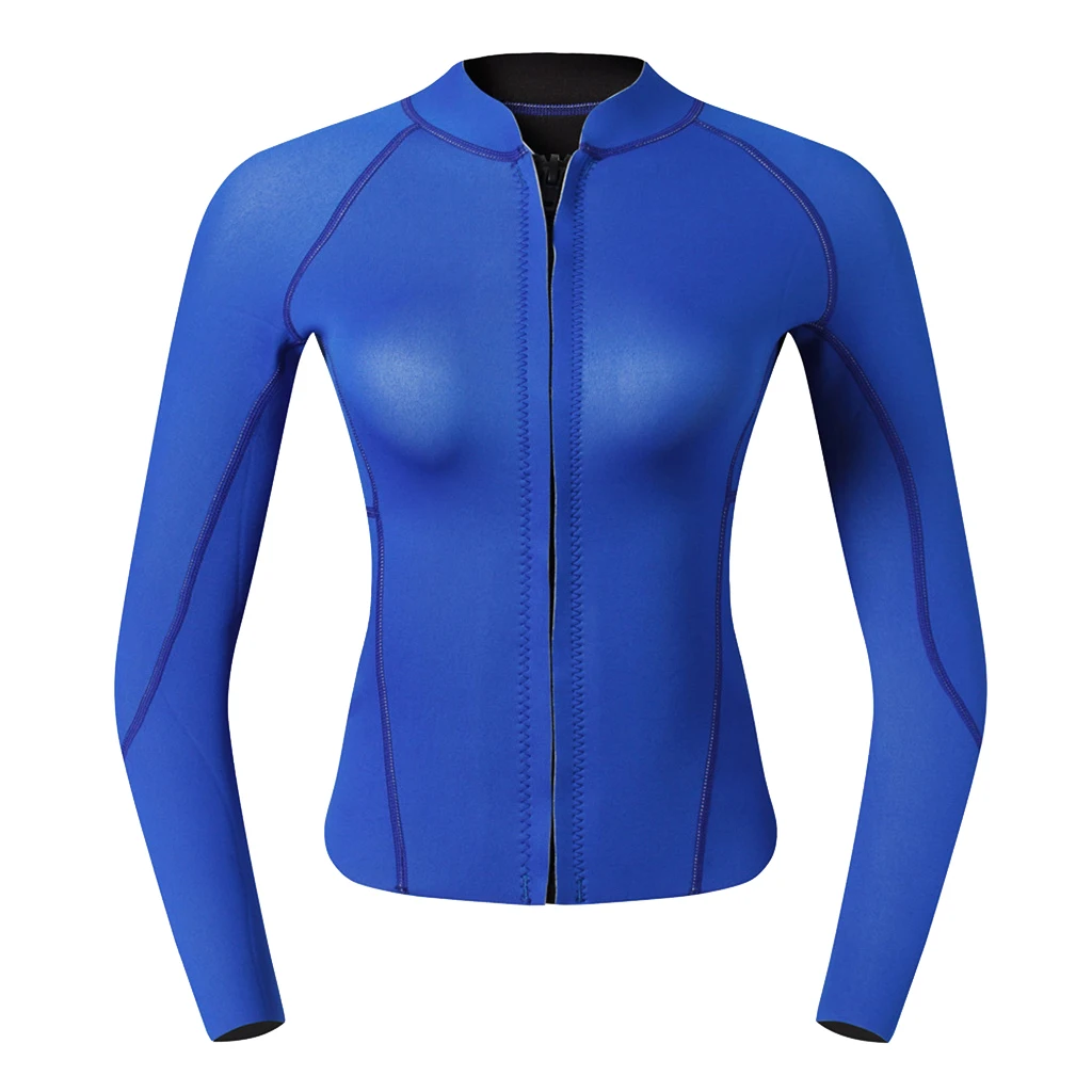 

Neoprene Wetsuit 2mm Women Diving Thermal Wetsuit UV Protection Top Blue Close Body Fullbody Diving Suit