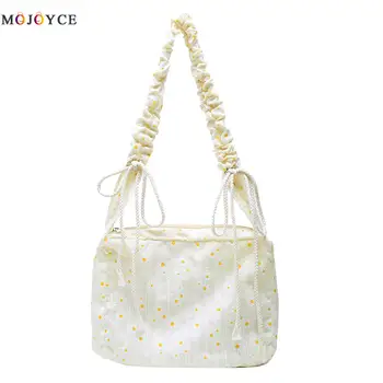 

Daisy Flower Women Canvas Shoulder Bags Classic Texture Delicate Creative Design Ladies Casual Vintage Messenger Pouch