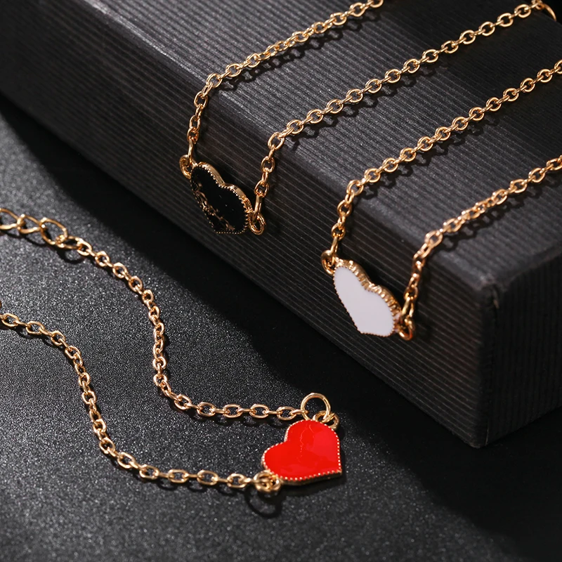 Новинка 2020 лидер продаж Модная бижутерия простые черные и красные браслеты с