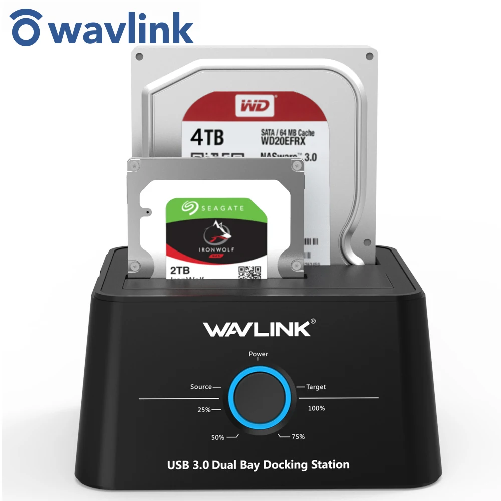 Wavlink 2 5 &quot3 5&quot USB 3 0 SATA внешний жесткий диск Док станция двойной отсек Корпус для 2*8