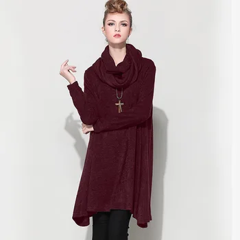 

Women's Clothing Dresses Christmas sexy femme work office lady wine loose casual dress plus size 2019 autumn winter free ship