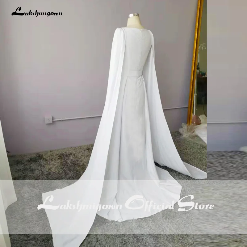 Lakshmigown чисто белые свадебные платья, атласные наружные Красные ковровые платья Vestido De Noiva