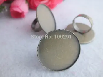 

Factory wholesale, Free Shipping !!! Bulk 200Pcs/lot 30mm Antique Bronze Ring Base Blanks,Can customize colors