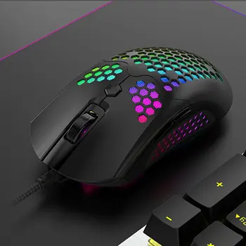 

M5 Hollow-Out Honeycomb Shell Gaming Mouse Colorful Backlit Light Wired Mice With 7 Buttons Game Computer
