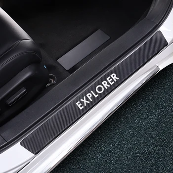 

4 Pcs Car Door Sill Anti-kick Sticker Threshold Waterproof Anti-scratch Decoration For Ford Focus Fiesta Ecosport Explorer