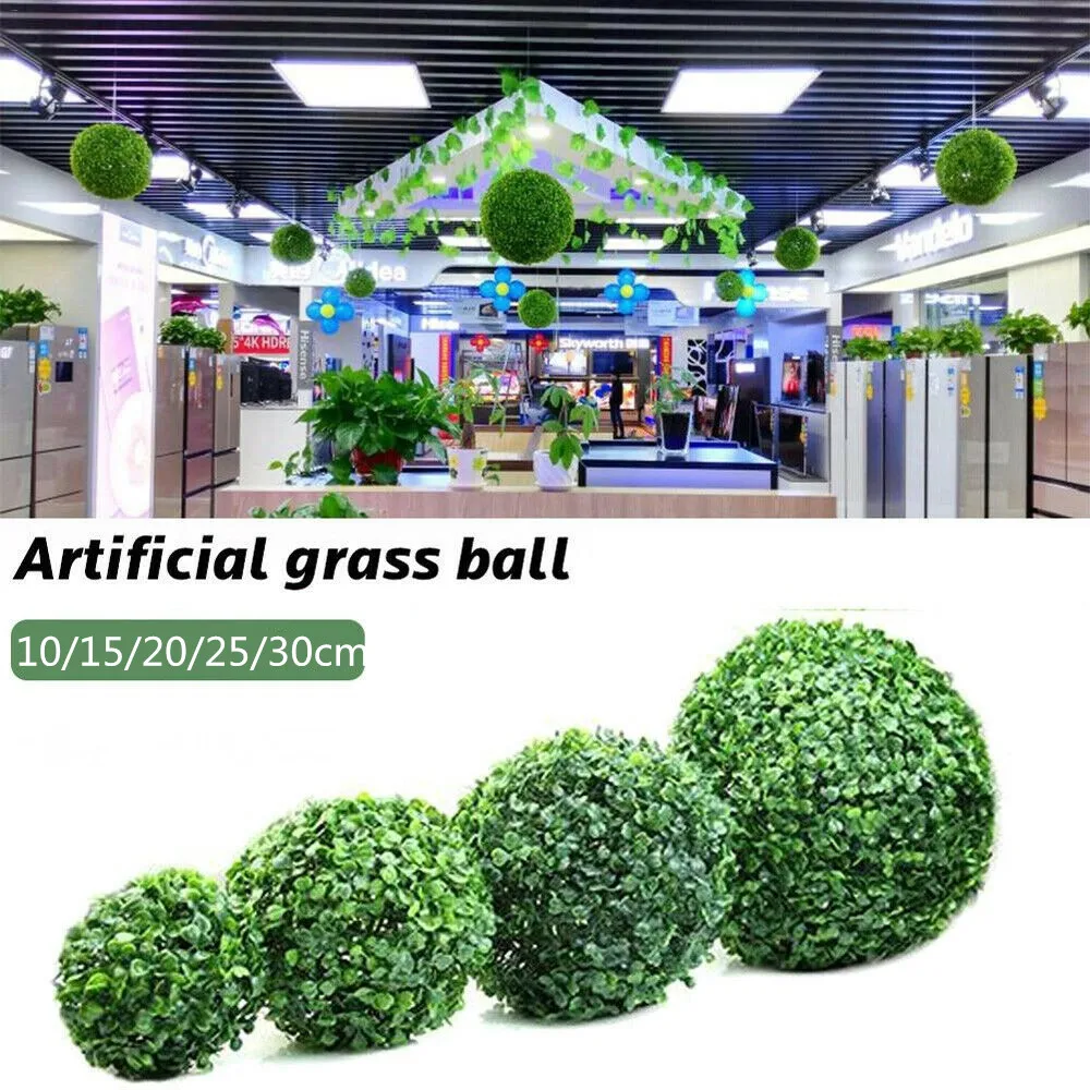 

Artificial Milan Grass Ball Simulation Green Plants Ball Fake Flower For Wedding Home Shop Window Hotel Office DIY Decoration