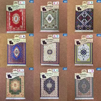 

Mairuige Persian Mini Woven Rug Mat Mousepad Retro Style Carpet Pattern Cup Mouse Pad with Fring Home Office Table Decor Craft