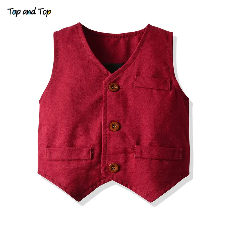 Boys Clothing Set Cotton Long Sleeve Bowtie Shirt + Waistcoat + Pants 3Pcs Kids Casual