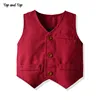 Top and Top Boys Gentleman Clothing Set Cotton Long Sleeve Bowtie Shirt+Waistcoat+Pants 3Pcs Suit Kids Boy Casual Clothes Set ► Photo 3/6