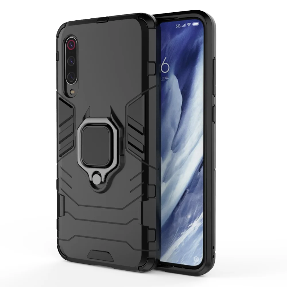 black Для спортивной камеры Xiao mi 9 Pro 9se CC9e mi 8 8pro A2 note3 6x 5splus mi 4 кольцо для телефона на магните чехол для телефона ForXiao mi Red mi 6 6a s2 6pro 5 - Цвет: black
