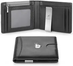 TEEHON Men Wallets Money Bag Slim Thin Card Man Wallet Luxury Male Small Short Purse Bi-fold Credit Card Holder RFID
