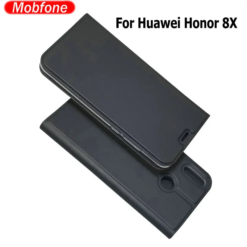 Кожаный чехол бумажник для Huawei Honor 8X 8C откидной автоматический закрытый