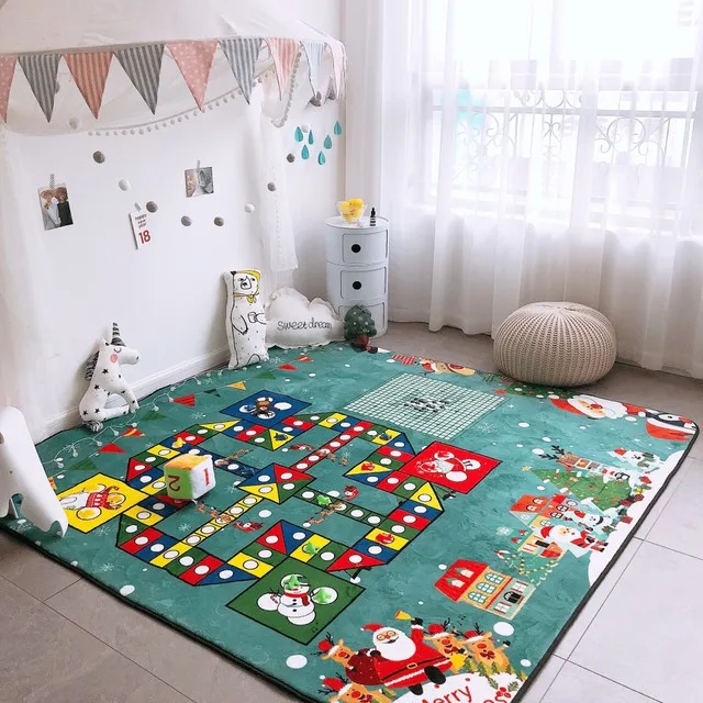 

Nordic Style Fashion Foldable Toy Car Scene Map Play Game Mats Baby Kids Crawling Blankets Floor Carpet Christmas Children Toy
