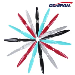 Gemfan Flash 2 - Blade Long Range PC Propellers - 4 Pairs, 7 - Inch and 6 - Inch (4 pairs 7042 Clear)
