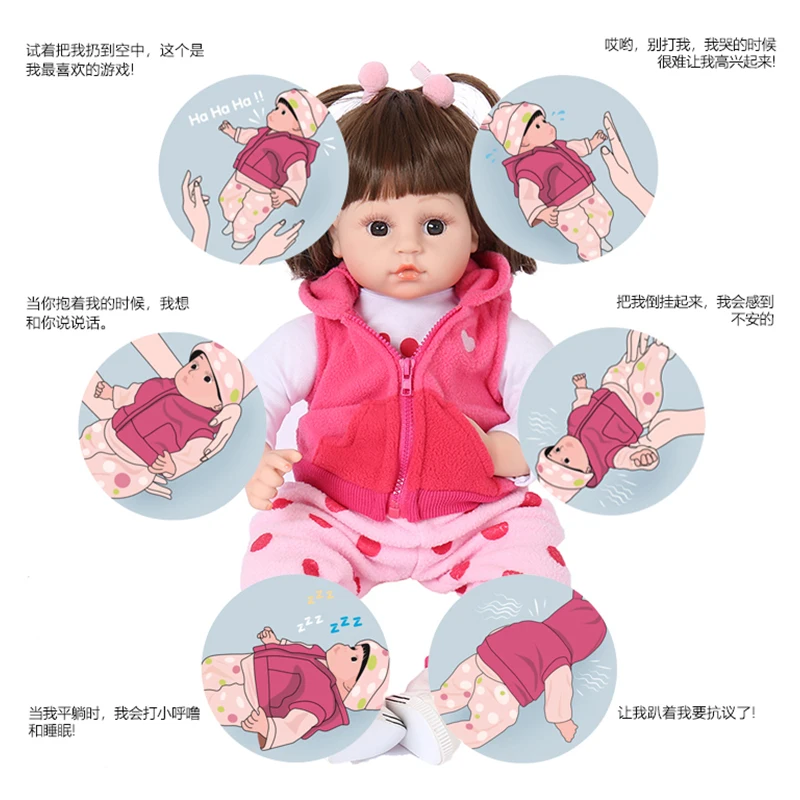 18 дюймов bebe reborn полная силиконовая кукла Reborn Baby reborn Реалистичная живая Menino boneca reborn Рождественский подарок l. o. l
