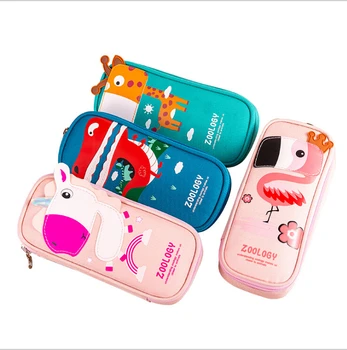 

2019 New Children Cartoon Pencil Case Kids Animal Large Capacity Multi-Layer Pen Holder Stationery Box