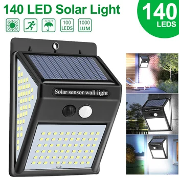 

1/2/4pcs 140 LED Outdoor Solar Light PIR Motion Sensor Wall Light Waterproof Solar Lamp Solar Powered Sunlight Garden Decoration