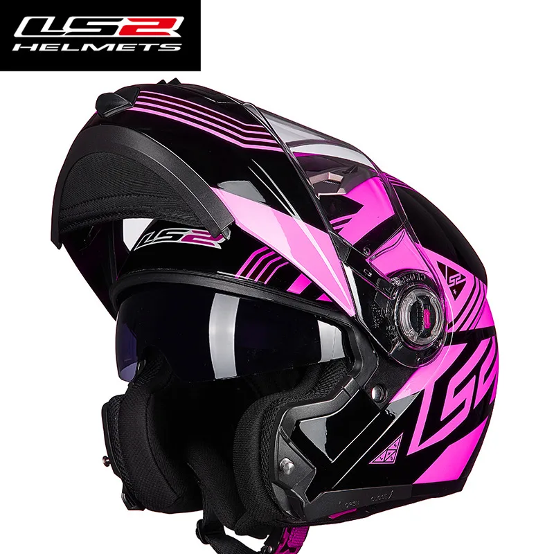 LS2 FF370 флип-ап мото rcycle шлем для мужчин и женщин двойной козырек с внутренним солнечным щитом LS2 управление модульные мото шлемы - Цвет: 20