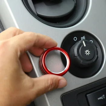 

Car Headlight Switch Knob Ring Trim Accessories Red 1pc Parts Decor New