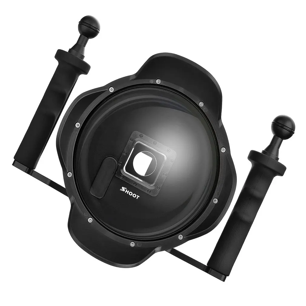 6 дюймов профессиональная черная прочная камера Дайвинг Ручной Стабилизатор с фонариками для GoPro Hero 3 +/4