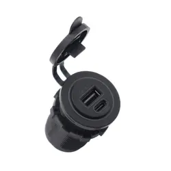 Aileap cargador de coche con dos puertos USB, dispositivo de carga rápida 3,0 con interruptor de toques, adaptador USB para motocicleta, toma de corriente de carga rápida