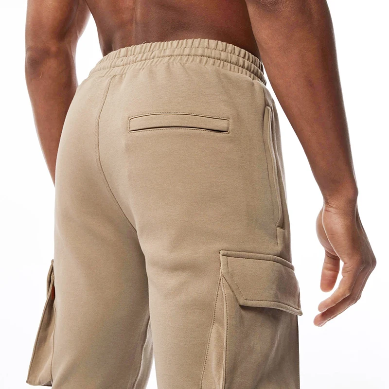 Autumn New Men's Jogging Sweatpants Cotton Pocket Design Running Cargo Pants Gym Men's Fiess Multi-Pocket-Style Training_voghion.com