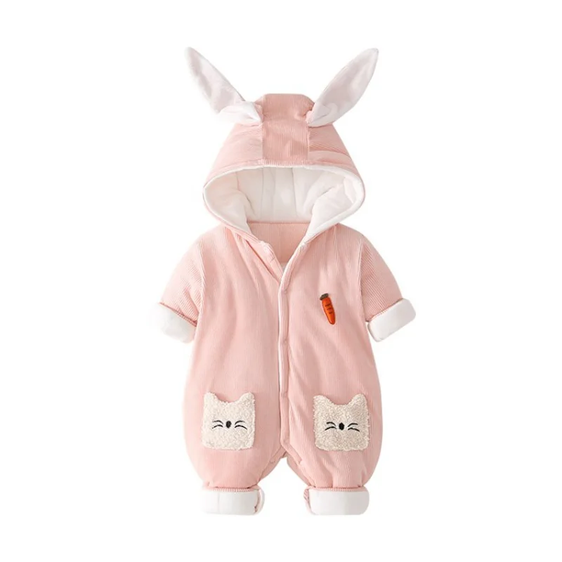 COOTELILI Panda  Infant Clothing Winter Baby Girls Clothes  Boys Rompers Warm New Born Baby Clothes Snow Jumpsuit Baby Coat (6)